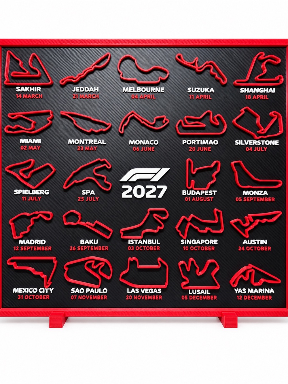 Formula 1 2027 Race Calendar – Great Gift & Decor